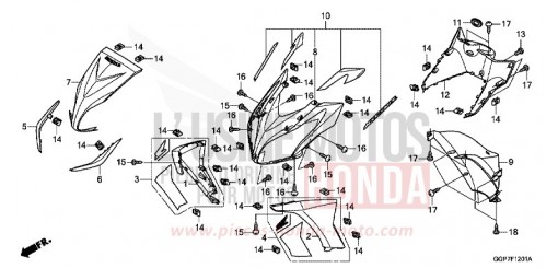 GAINE DE PROTECTION AVANT/COUVERCLE INTERNE (NSC502WH/T2) NSC502WHD de 2013